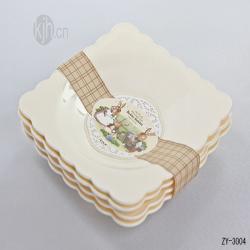 波比小號(hào)花邊正方餐盤(pán)