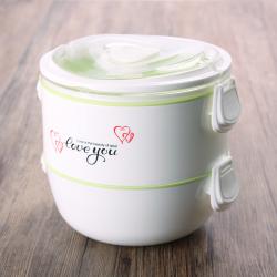 心形大號(hào)雙層便當(dāng)盒（簡(jiǎn)