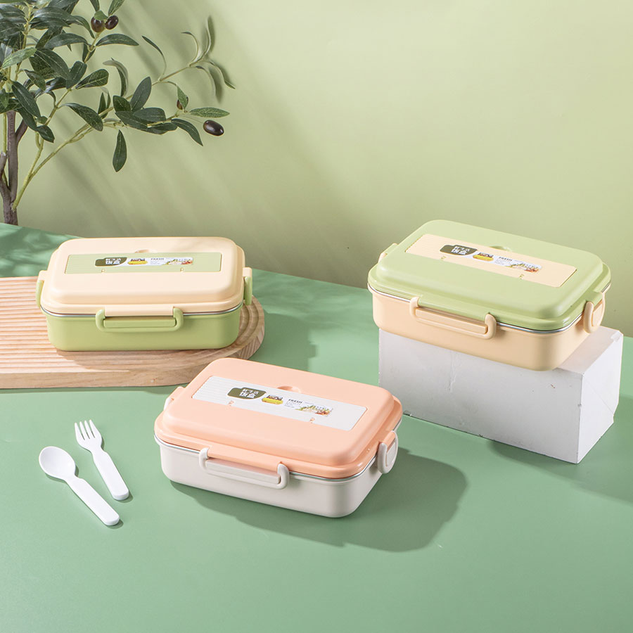 長方形分格飯盒(不銹